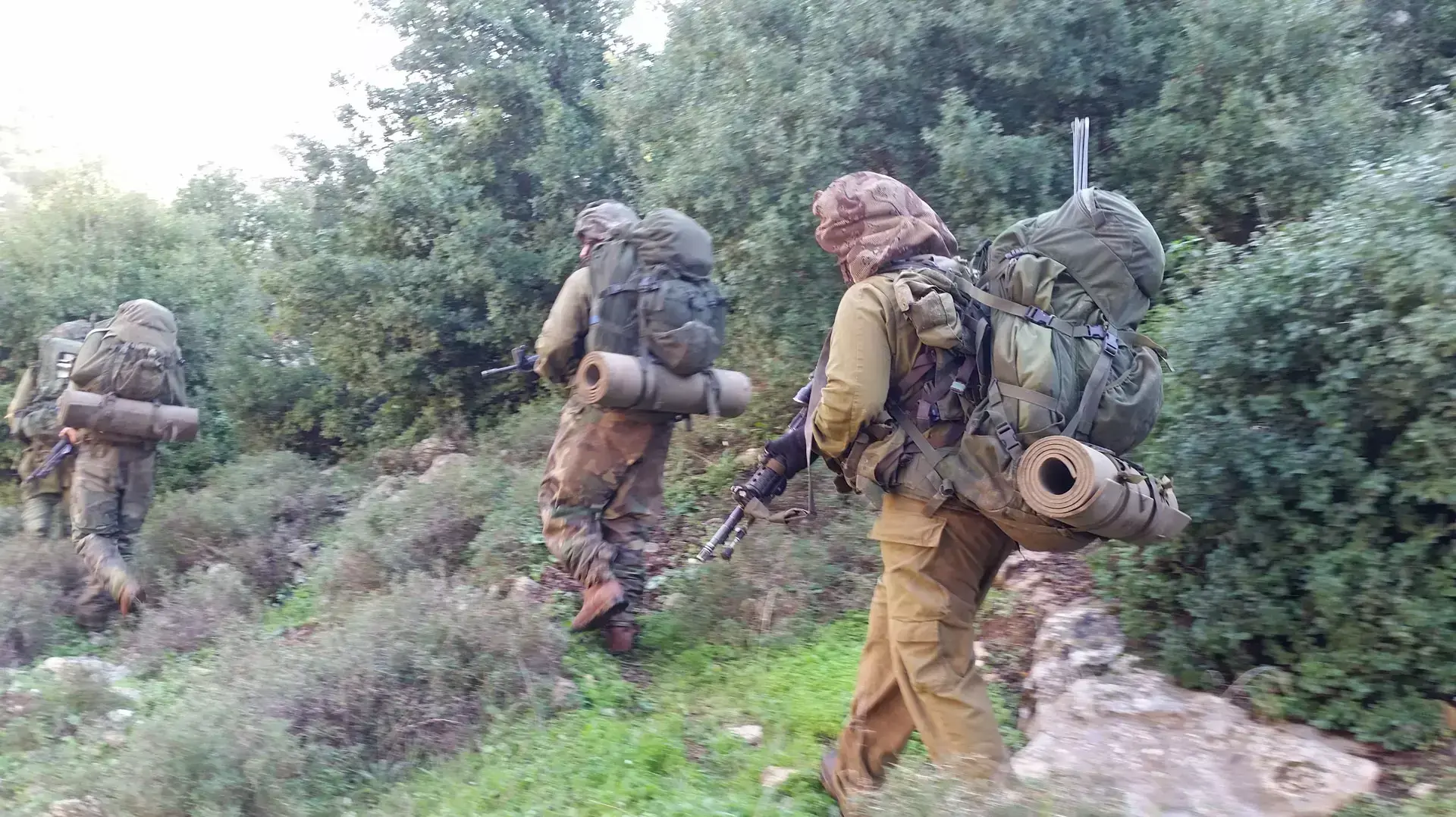 חטיבה 551 של פיקוד מרכז בכפר פלסטיני בשומרון באימון מילואים, ינואר 2016