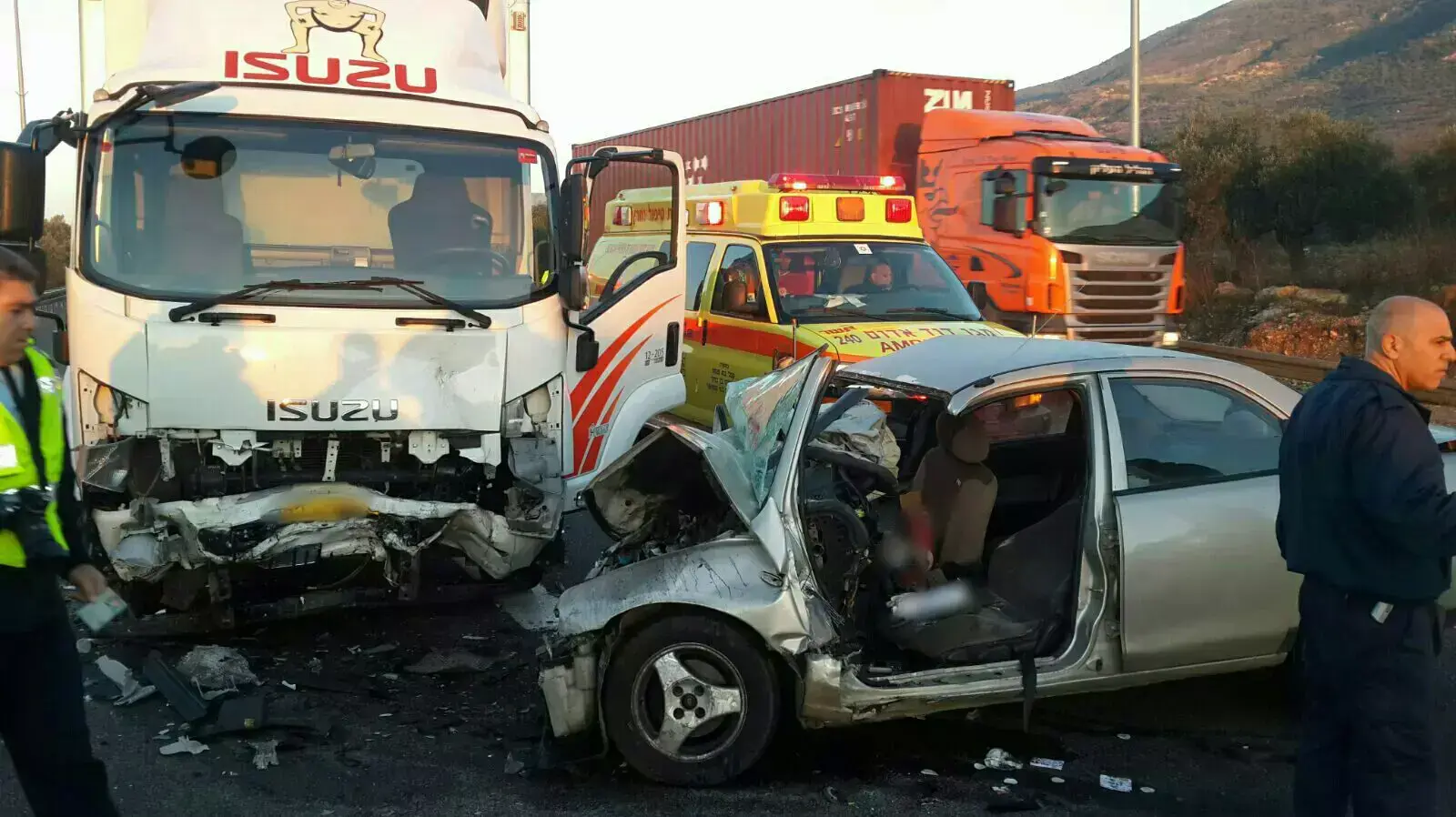 הרוג ושלושה פצועים בתאונה בצומת מורן שבכביש 85 בצפון,  12 בפברואר 2016
