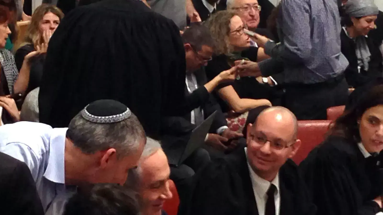 ראש הממשלה בנימין נתניהו באולם בית המשפט העליון. 14 בפברואר 2016 ראש הממשלה בנימין נתניהו באולם בית המשפט העליון. 14 בפברואר 2016