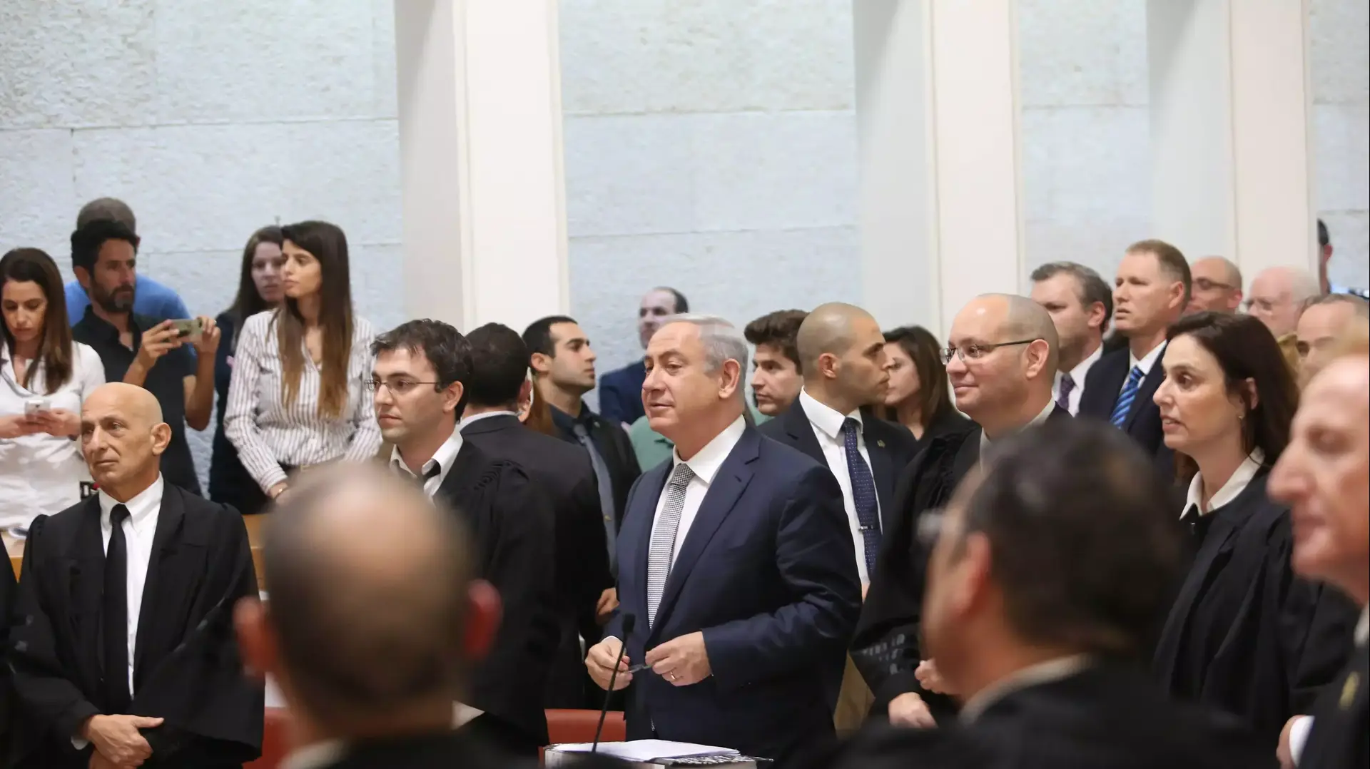 בנימין נתניהו בדיון על מתווה הגז, בית המשפט העליון, 14 בפברואר 2016 בנימין נתניהו בדיון על מתווה הגז, בית המשפט העליון, 14 בפברואר 2016