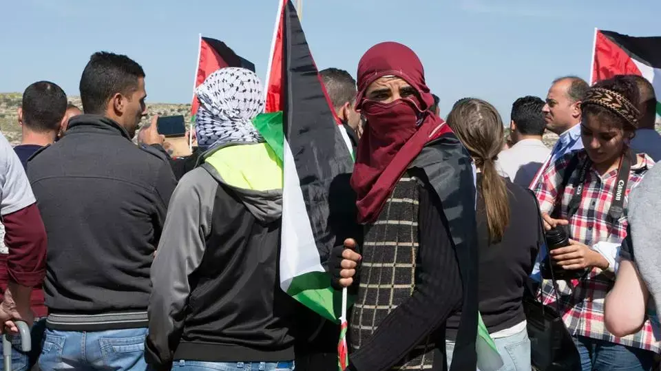 הפגנה נגד הפקעת קרקעות בנבי אליאס שבשומרון, פברואר 2016 הפגנה נגד הפקעת קרקעות בנבי אליאס שבשומרון, פברואר 2016