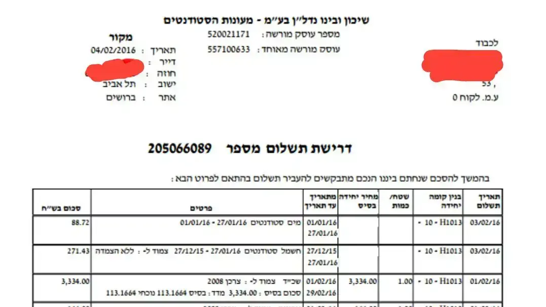 התכתבויות הסטודנטים בנוגע לתעריף המים במעונות התכתבויות הסטודנטים בנוגע לתעריף המים במעונות