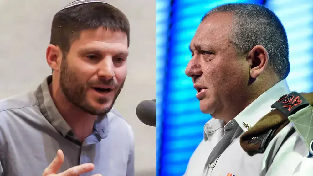 חבר הכנסת בצלאל סמוטריץ' והרמטכ"ל גדי איזנקוט חבר הכנסת בצלאל סמוטריץ' והרמטכ"ל גדי איזנקוט