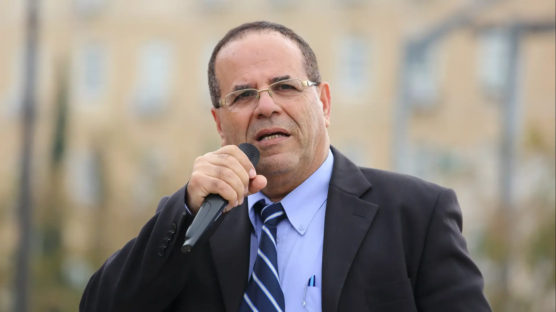 ח"כ איוב קרא, הפגנת מועצת יש"ע מול משרד ראש הממשלה נגד ההסתה. 21 בפברואר 2016