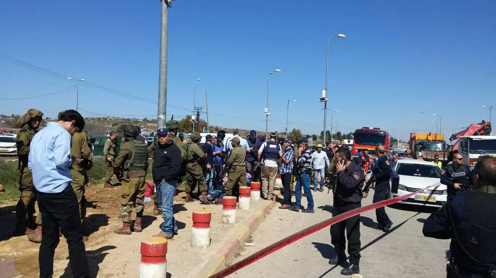 זירת פיגוע דקירה צומת גוש עציון זירת פיגוע דקירה צומת גוש עציון