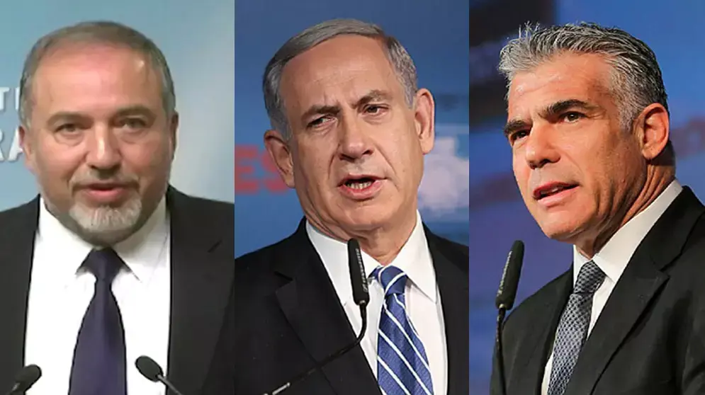 בנימין נתניהו, יאיר לפיד, אביגדור ליברמן