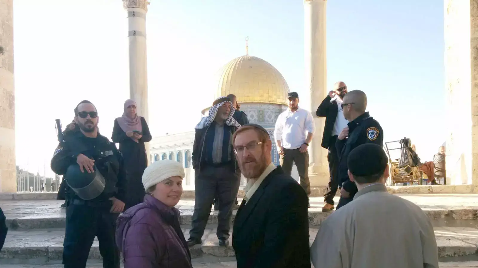 יהודה גליק מבקר בהר הבית