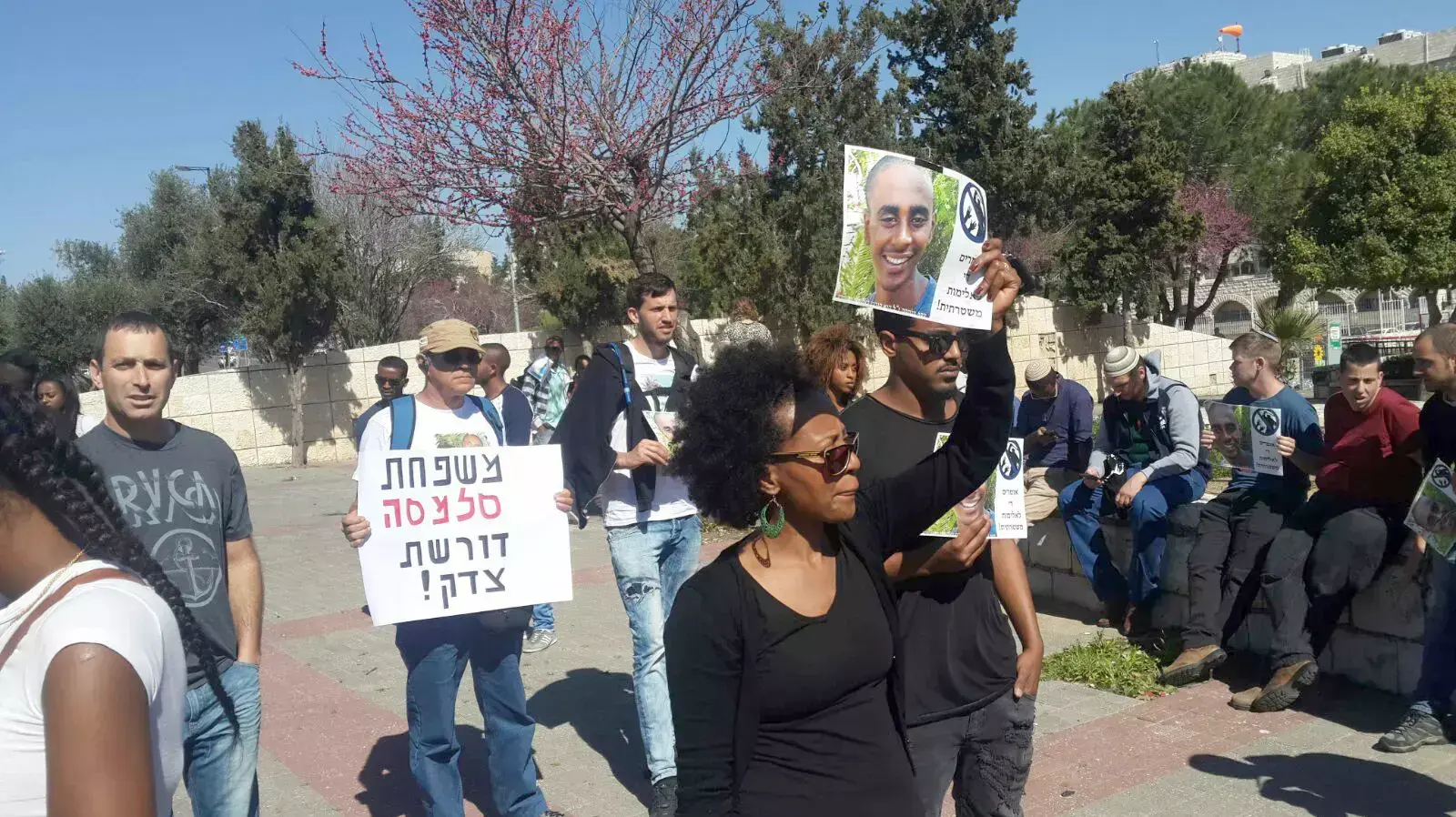 הפגנת יוצאי אתיופיה מול המטה הארצי, ירושלים. 1 במרץ 2016 הפגנת יוצאי אתיופיה מול המטה הארצי, ירושלים. 1 במרץ 2016