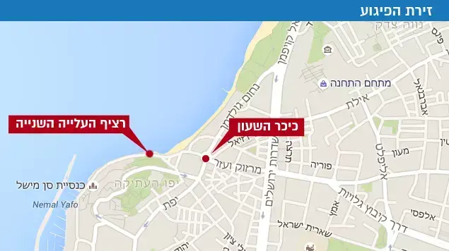 פיגועים ביפו מפה פיגועים ביפו מפה