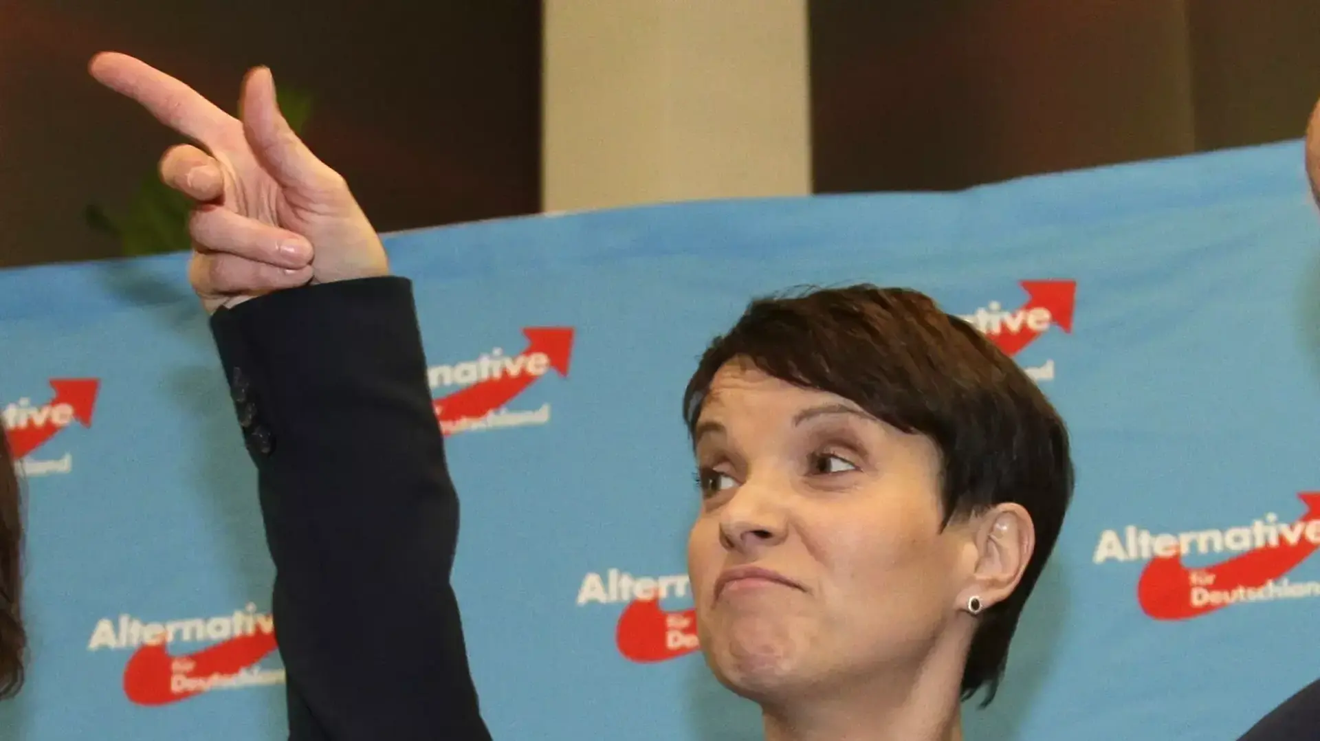 מנהיגת מפלגת "אלטרנטיבה לגרמניה" (AfD) פראוקה פטרי. 13 במרץ 2016