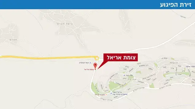 מפת פיגוע צומת אריאל מפת פיגוע צומת אריאל