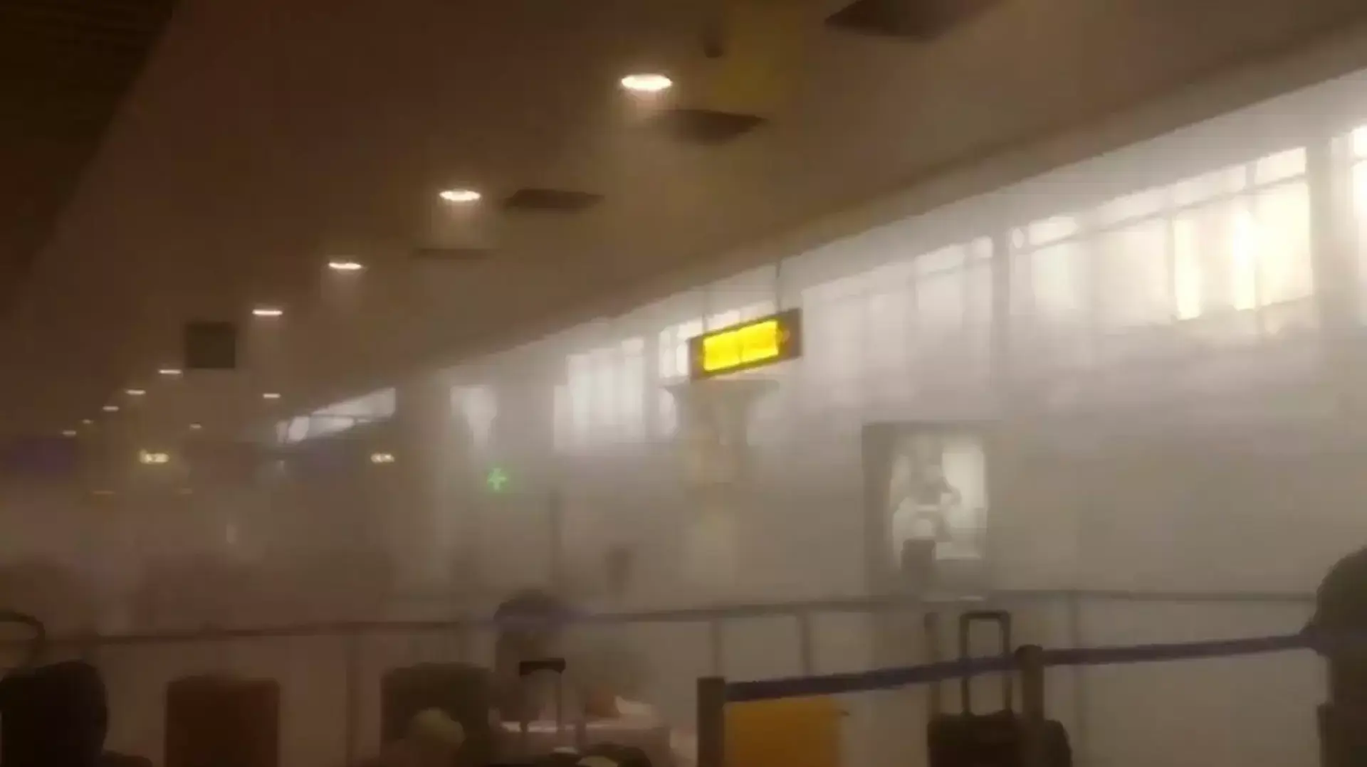 השניות הראשונות לאחר הפיגוע בשדה התעופה בבריסל השניות הראשונות לאחר הפיגוע בשדה התעופה בבריסל