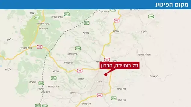 מקום הפיגוע, תל רומיידה, חברון, 24.03.2016 מקום הפיגוע, תל רומיידה, חברון, 24.03.2016