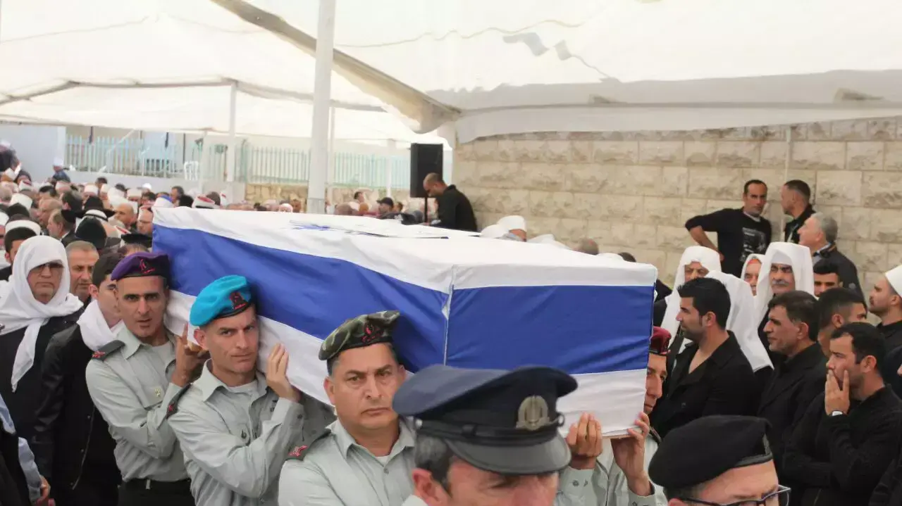 הלוויית תא"ל מוניר עמאר, כפר ג?וליס. 27 במרץ 2016