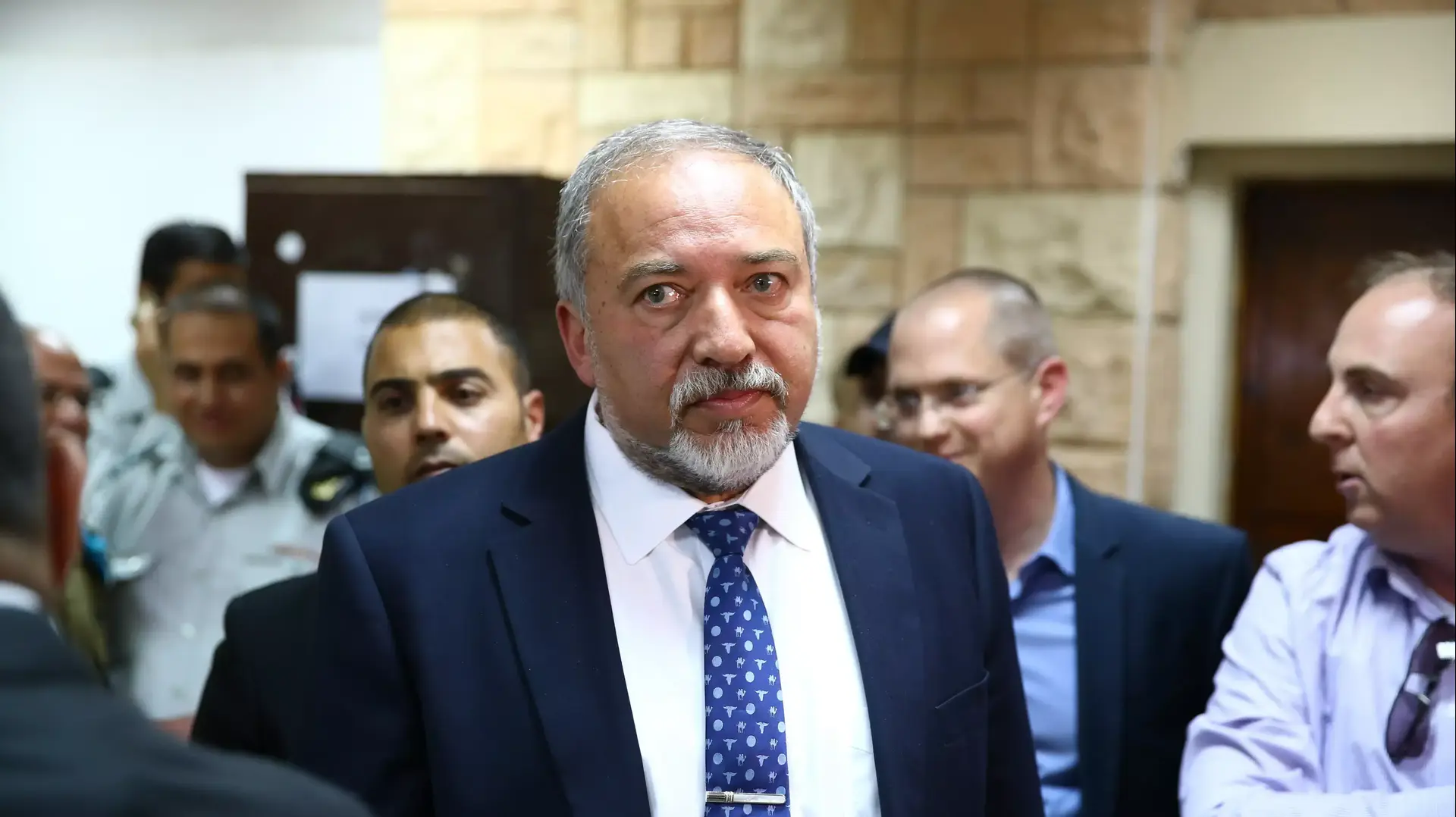 ח"כ אביגדור ליברמן, בית הדין הצבאי בקסטינה. 29 במרץ 2016