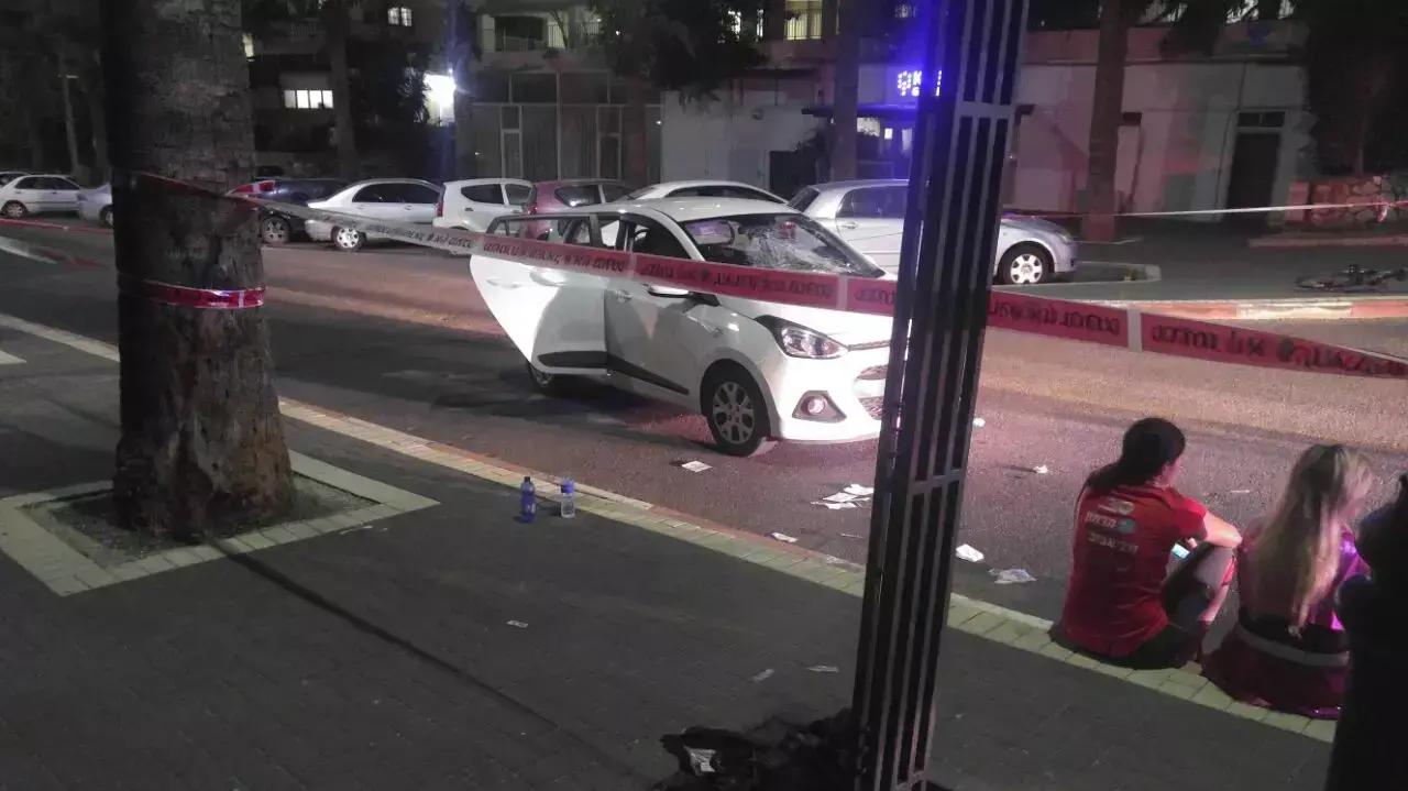 זירת התאונה בטבריה 8 אפריל 2016 זירת התאונה בטבריה 8 אפריל 2016