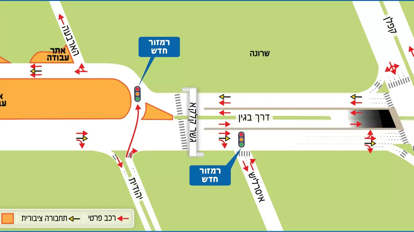 עבודות הרכבת הקלה בתחנת יהודית, תל אביב. אפריל 2016