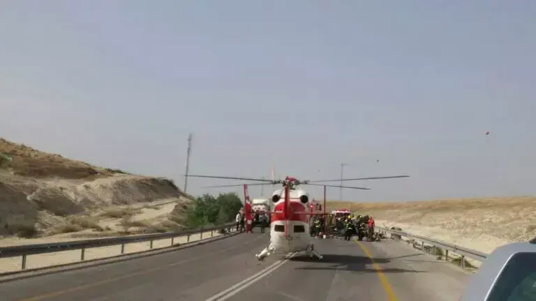 תאונת דרכים סמוך לברוש הבקעה. אפריל 2016