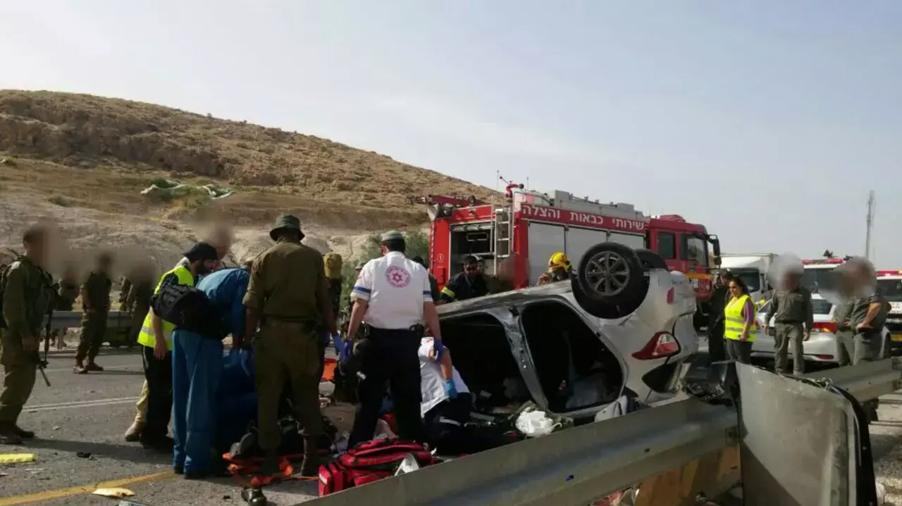 תאונת דרכים סמוך לברוש הבקעה. אפריל 2016 תאונת דרכים סמוך לברוש הבקעה. אפריל 2016