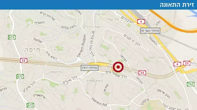 זירת התאונה במנהרות הכרמל זירת התאונה במנהרות הכרמל
