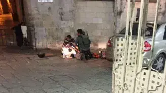 זירת פיגוע דקירה, שער האריות. 2 במאי 2016 זירת פיגוע דקירה, שער האריות. 2 במאי 2016