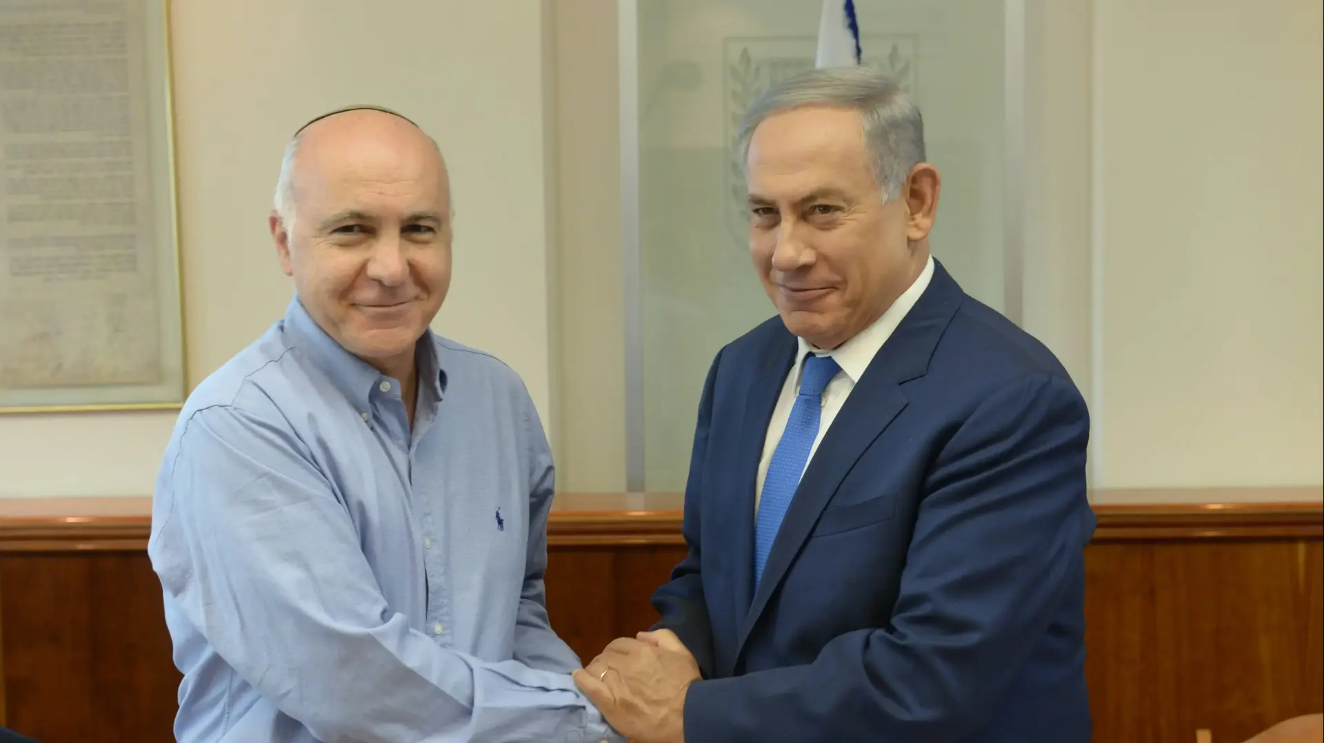 ראש הממשלה בנימין נתניהו בטקס פרידה מראש השב"כ היוצא יורם כהן. מאי 2016