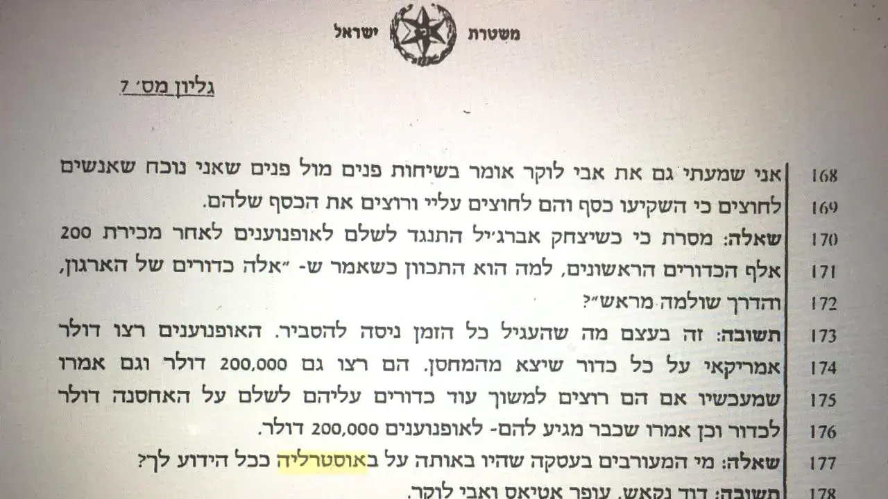 תמלול חקירה של יצחק אברג'יל תמלול חקירה של יצחק אברג'יל