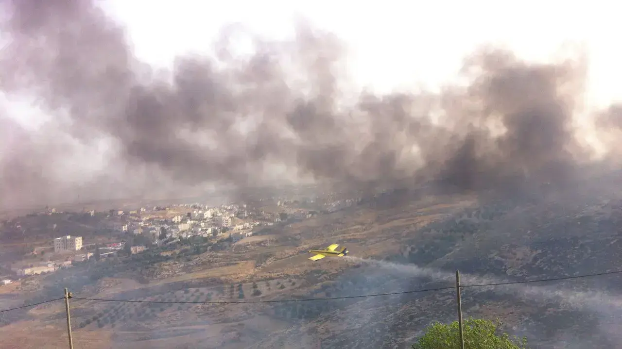 שריפה בהתנחלות נגוהות ליד חברון 15 מאי 2015