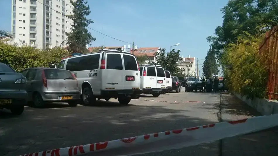זירת פיצוץ הרכב, אור יהודה. 15 במאי 2016