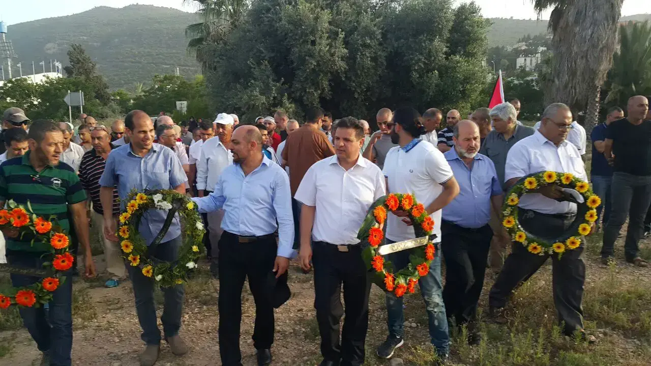 ביקור חברי הרשימה המשותפת בקברו של עז א-דין אל-קאסם בחיפה