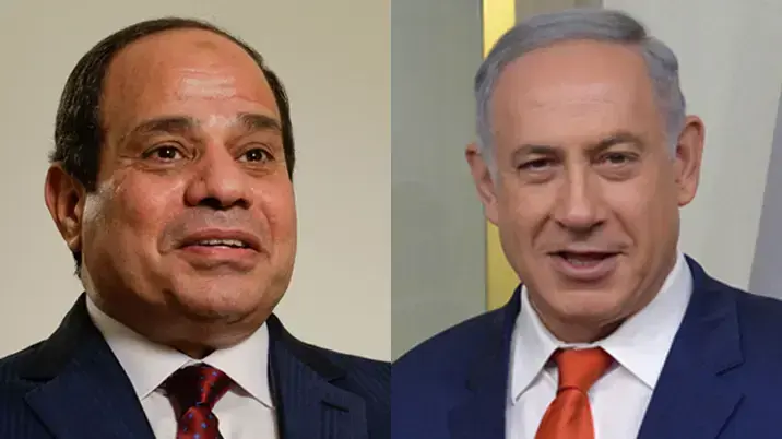 נשיא מצרים א-סיסי וראש הממשלה בנימין נתניהו