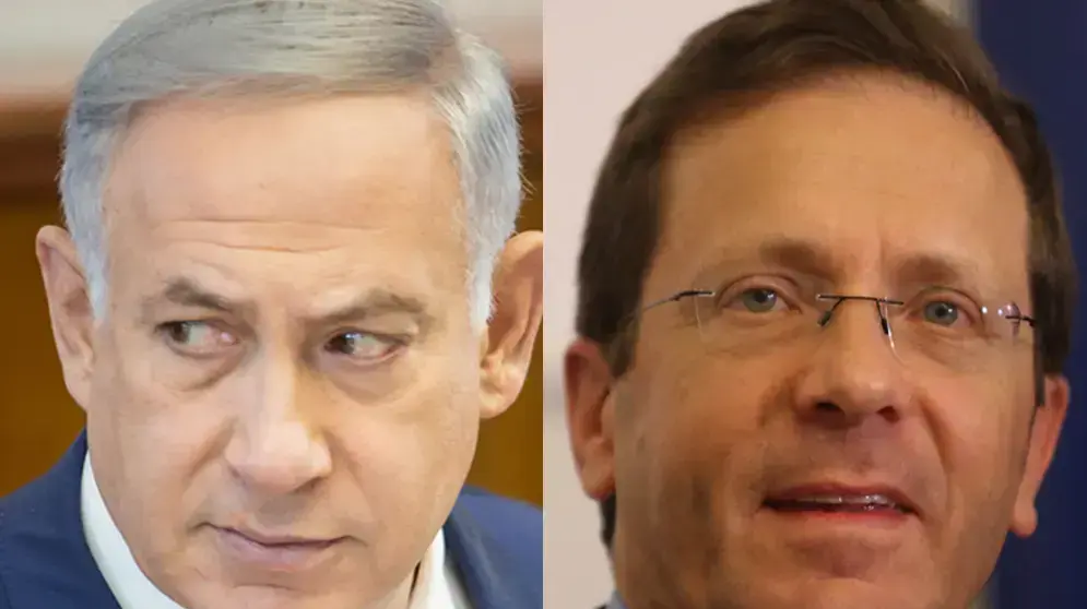 יו"ר האופוזיציה יצחק הרצוג וראש הממשלה בנימין נתניהו יו"ר האופוזיציה יצחק הרצוג וראש הממשלה בנימין נתניהו
