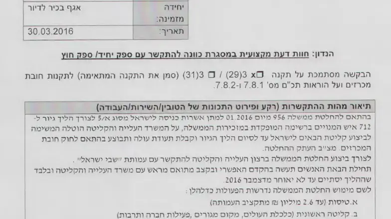 פטור ממכרז לארגון שבי ישראל