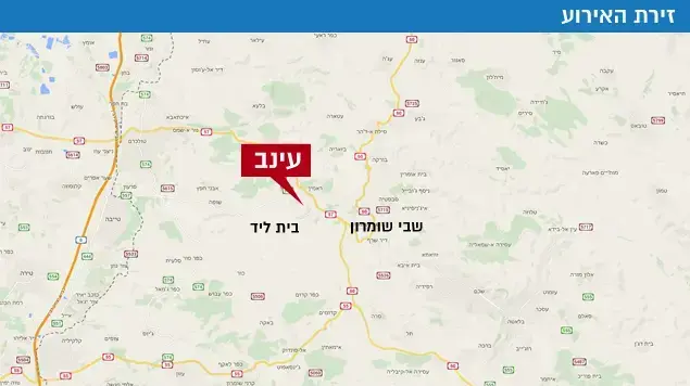 זירת הדקירה בכניסה לישוב עינב זירת הדקירה בכניסה לישוב עינב