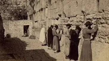 מתפללים בכותל, שנות ה-80 של המאה ה-19 מתפללים בכותל, שנות ה-80 של המאה ה-19