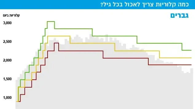 כמה קלוריות צריך לאכול- גברים כמה קלוריות צריך לאכול- גברים