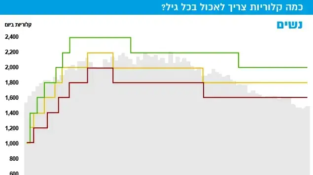כמה קלוריות צריך לאכול- נשים כמה קלוריות צריך לאכול- נשים