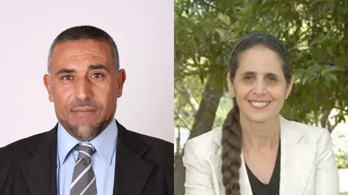ח"כ טלב אבו עראר מהרשימה המשותפת וח"כ ענת ברקו מהליכוד