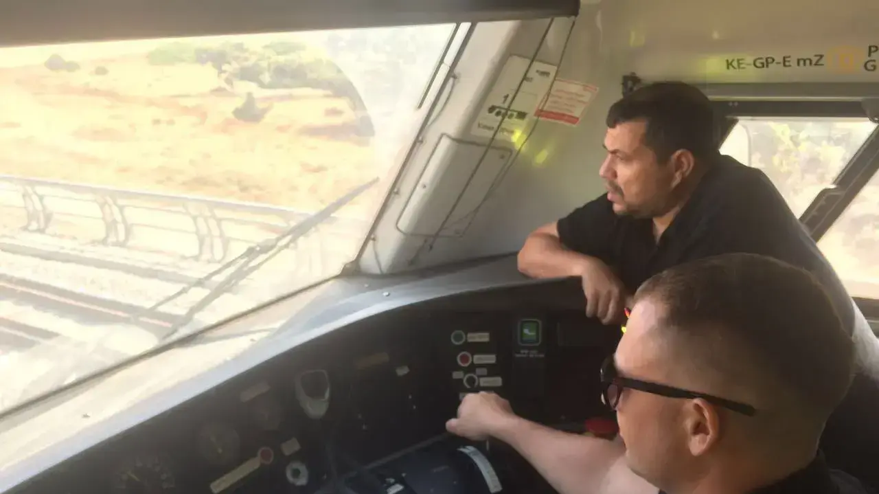 קו הרכבת בין דימונה לבאר שבע. יוני 2016