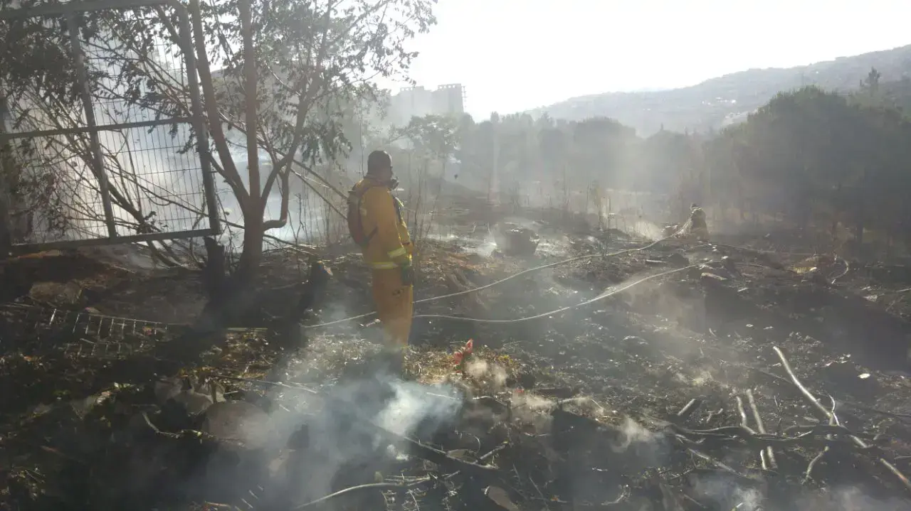 שריפה בעקבות הצתה בשכונת סנהדריה בירושלים