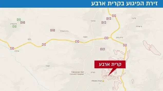 אזור הפיגוע בקריית ארבע אזור הפיגוע בקריית ארבע