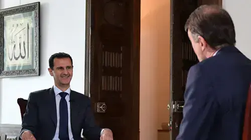 נשיא סוריה בשאר אסד בריאיון לרשת NBC, דמשק, 13 ביולי 2016 נשיא סוריה בשאר אסד בריאיון לרשת NBC, דמשק, 13 ביולי 2016