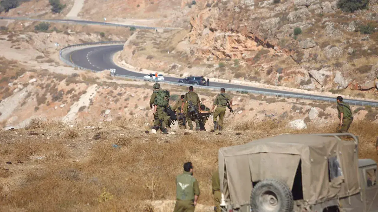 זירת תאונת רכב צבאי בחרמון מג'דל שמס זירת תאונת רכב צבאי בחרמון מג'דל שמס