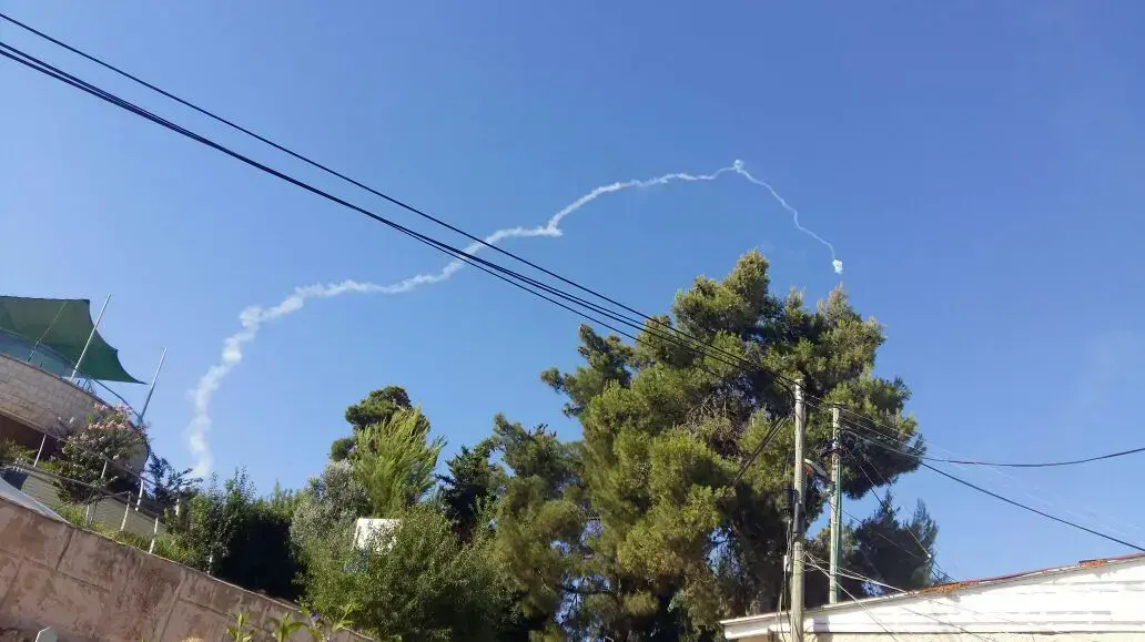 טיל שוגר לעבר ישראל, מרחב רמת הגולן. יולי 2016 טיל שוגר לעבר ישראל, מרחב רמת הגולן. יולי 2016
