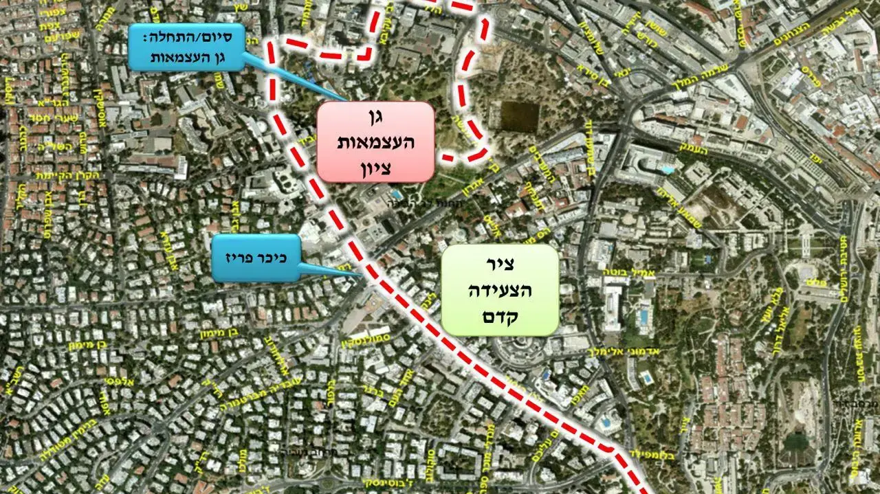 מסלול מצעד הגאווה בירושלים 2016 מסלול מצעד הגאווה בירושלים 2016