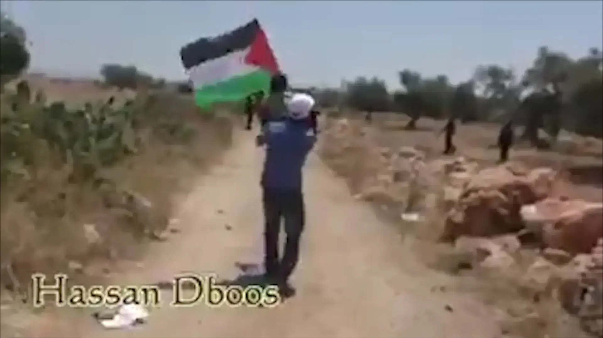 אב הניף את בנו מול חיילים בהפגנה בניעלין
