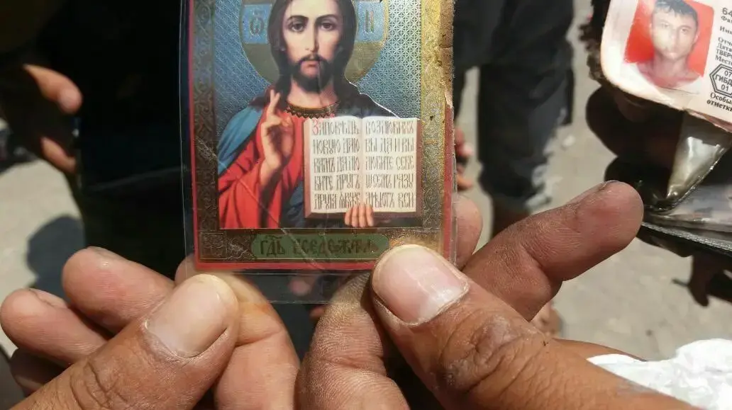 נמצא במסוק צבא רוסיה שהתרסק באידליב, בסוריה. 1 באוגוסט 2016
