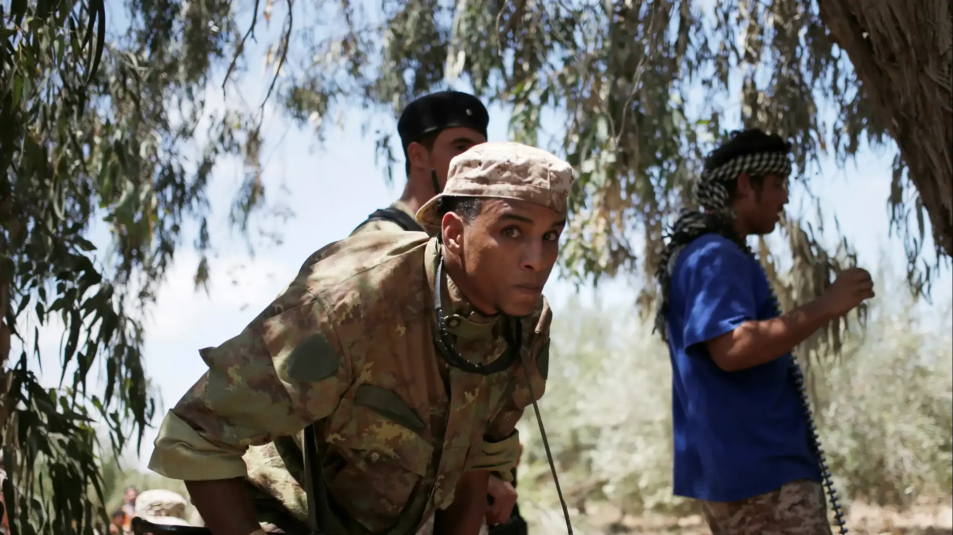 לוחמי כוחות הממשל בקרב נגד דאעש, סירת, לוב, 31 ביולי 2016 לוחמי כוחות הממשל בקרב נגד דאעש, סירת, לוב, 31 ביולי 2016
