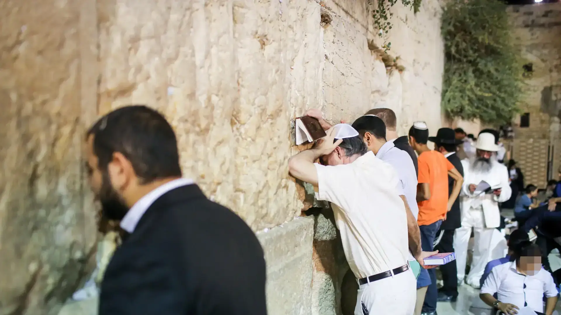 מתפללים בכותל המערבי ב-ט' באב, ירושלים, 13 באוגוסט 2016 מתפללים בכותל המערבי ב-ט' באב, ירושלים, 13 באוגוסט 2016