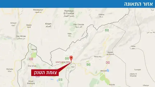 צומת הטנק מפה צומת הטנק מפה